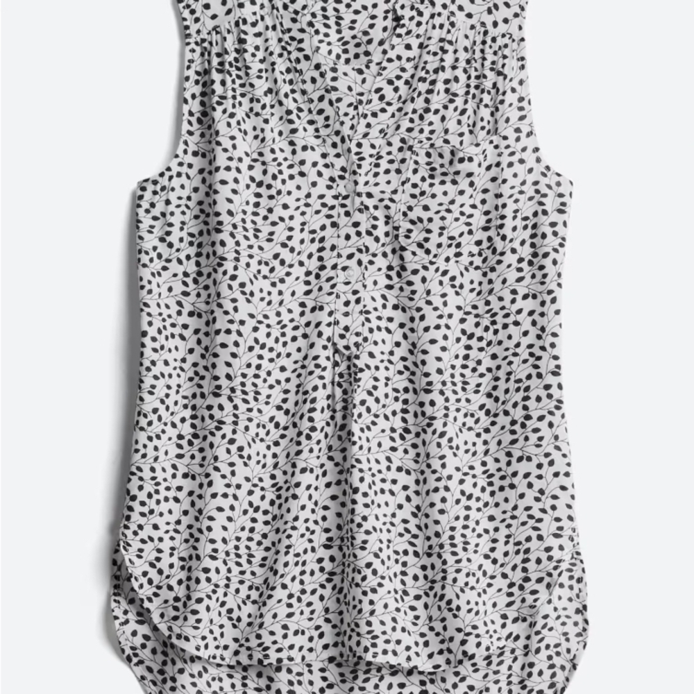Fun 2 Fun Black and White Patterned Tank Top